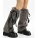  гетры Y2K лента объем искусственный мех нога покрытие женский 