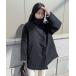  пальто внешний [2025FW новый продукт item ][ с высоким воротником & воротник есть . можно наслаждаться 2way specification ] внутренний стеганое полотно pe DIN с высоким воротником полупальто внешний 
