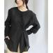 [select MOCA] длинный рукав туника FREE черный женский 