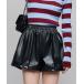  брюки искусственная кожа шорты / цвет кожаный салон ntsu/ режим женский 