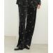  брюки [pufe] цветок вышивка велюр брюки женский 