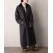 [FREAK'S STORE] пальто с отложным воротником свободный темно-синий женский 