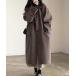  пальто с отложным воротником пальто YUGA_YGMC Stand collar long coat женский 