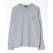 [KANGOL] one отметка футболка с длинным рукавом L серый мужской 