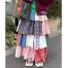  юбка [hima сотрудничество ][HELLO.SANFRANCISCO/ Hello Сан-Франциско ] лоскутное шитье tia-do юбка 