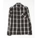 [nano universe GROUND FLOOR] в клетку рубашка с длинным рукавом S черный мужской 