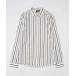 [asos] полоса рисунок рубашка с длинным рукавом L белый мужской 