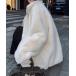  мутоновое пальто боа пальто Oversize zip up boa coat женский 