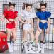  Kids танцевальный костюм выставить девушки hip-hop Kids танцевальный костюм . рука танцевальный костюм jazz девочка ребенок одежда постановка одежда Kids Dance tops брюки Корея 