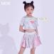  Kids танцевальный костюм украшен блестками Kirakira Cheer девушка выставить . рука девушки Cheer Dance чирлидинг юбка девочка отвечающий .. постановка одежда презентация распродажа 