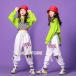  Kids танцевальный костюм в клетку tops Parker брюки hip-hop .... девочка Jazz Dance ребенок stage костюм Корея презентация 120-170cm одиночный товар распродажа 
