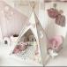  очень большой размер Kids палатка tipi- палатка белый or розовый campus ребенок салон палатка окно имеется простой сборка секрет основа земля Secret основа 