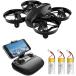 zutto3650のPotensic A20W Mini Drone for Kids with Camera, 720P Toy Drone Quadcopter Black