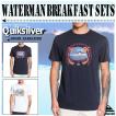 クイックシルバー メンズ Tシャツ オーガニックコットン フロントプリント WATERMAN BREAKFAST SETS QUIKSILVER EQMZT03166