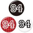 背番号缶バッジ 【94】 選べる3色 ヘアゴムタイプ