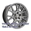 4枚セット】 Verthandi YH-M7V 16x6.5 +45 114.3x5 METALLIC GRAY 