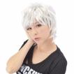 ウィッグ　ショートシャギー クールシルバー ウィッグ　かつら
