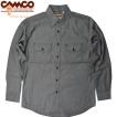 CAMCO カムコ シャンブレーシャツ ワークシャツ 長袖シャツ ブラック BLACK