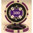 ＱｕａｔｔｒｏＡｓｓｉ　クアトロアッシー　ポーカーチップ（５００）青紫 x ２５枚セット　- カジノチップ、ポーカーチップ