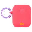 Case-Mate AirPods Hook Ups Case & Neck Strap - Living Coral Light Pink/Metallic Pink