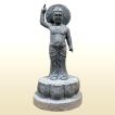 御影石　誕生仏 彫像　高さ31cm 仏像  彫刻 灌仏会 花まつり 石像 置物 庭