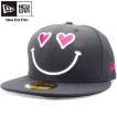 ニューエラ 5950キャップ ロゴバリエーションズ スマイルハート ワンラブ ブラック ストロベリー New Era 59Fifty Cap Logo Variations Smile Heart One Love