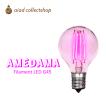「AMEDAMA」モモピンク LED電球 E17 G45 カラー フィラメント LED 桃色 ピンク ボール型 小型 FLDC-G45/P