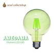 「AMEDAMA」メロングリーンLED電球 E26 G95 フィラメントLED 緑色 グリーン ボール型 FLDC-G95/G