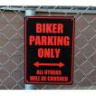 【PLASTIC SIGN BOARD】　BIKER PARKING ONLY　プラスチックサインボード　バイカー専用駐車場 (No.7)