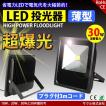 LED投光器 薄型 30W 300W相当 防水 ACプラグ付 3M配線 LEDライト 集魚灯 作業灯 防犯 ワークライト 看板照明 昼光色 広角 COSMONE