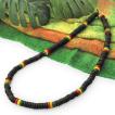 (ポイント還元 7％)ネックレス ウッドビーズ(D)人気 チョーカー ラスタカラー ブレスレット アジアン メンズ レディース 男女兼用 フリーサイズ