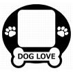 I LOVE DOG 05 犬 8cm用オプション ステッカー