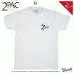 2pac tシャツ カットソー トゥーパック バンドT ロックT メンズ ユニセックス 2パック ラップ HIPHOP TUPAC 白 Tシャツ 2pac スモールロゴ