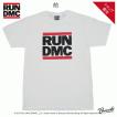 RUN DMC tシャツ カットソー ランディエムシー バンドT ロックT メンズ ユニセックス ロックTシャツ ラップ HIPHOP  白 Tシャツ RUNDMC ロゴ