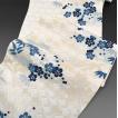 袋帯 山口美術織物 謹製 西陣織 本藍染め 祝文様 唐織 袋帯 白