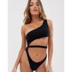 ���[�e��&nbsp;Motel&nbsp;���f�B�[�X&nbsp;�����s�[�X&nbsp;�����E�r�[�`�E�F�A&nbsp;cut&nbsp;out&nbsp;swimsuit&nbsp;with&nbsp;high&nbsp;leg&nbsp;in&nbsp;black&nbsp;Black