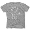 ザック・セイバー・ジュニア Tシャツ「ZACK SABRE Jr. Z A C K S A B R E（Grey） Tシャツ」