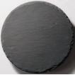 皿 丸 ストーンプレート（天然石） φ20ｃｍ　黒色スレート f5-345-2