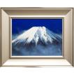 下川立夏「 朱映富嶽 」 日本画 6号 ( F6 ) 絵画 肉筆 手描き 真筆