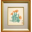 山下 清 「 つゆ草 」 ペン画 ( 鑑定書付き ) 絵画 洋画 肉筆 手描き