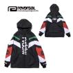 reversal リバーサル ナイロン フード ジャケット 80s90s STYLE WARM PISTE ZIP PARKER｜ブラック