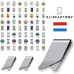 オランダ製　ステンレス　マネークリップとして使える特大クリップ  ClipFactory社のロングセラー ケース付でギフトにも最適