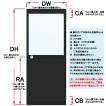 YKK AP アルミサッシ 内付 勝手口ドア 框ドアタイプ W650×H1757 YKK AP アルミサッシ 内付 勝手口ドア 框ドアタイプ W650×H1757