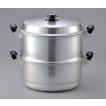 ホクア　アルマイト加工蒸し器　スチームクッカー　一重セット 33cm　茶碗蒸し、もち米、赤飯などの蒸し料理に