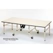 折りたたみ作業台　折りたたみ作業テーブル　アイボリー：立ち仕事用（HIRANO）大型1200×2400×高さ740（天板フロアリューム）