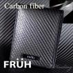 FRUH二つ折り財布 高耐久リアルカーボン ショート ウォレット 黒 フリューGL027 メンズ 日本製