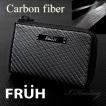 FRUHリアルカーボン 高耐久ファスナー キーケース 黒 フリューGL028 メンズ 日本製