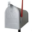 セール6月30日まで 郵便ポスト郵便受けおしゃれかわいい人気アメリカンUSメールボックススタンドお洒落なシルバー色ポストpm081