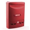 郵便ポスト郵便受けおしゃれかわいい人気北欧モダンデザインメールボックス壁掛け艶消しレッド赤色 ポストpm121