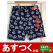 数量限定 (ニューアイビー メンズ プリントショートパンツ ネイビー NAVY TROPICS）サイズ34 短パン ヤシの木 ハイビスカス ハワイアン G2108019